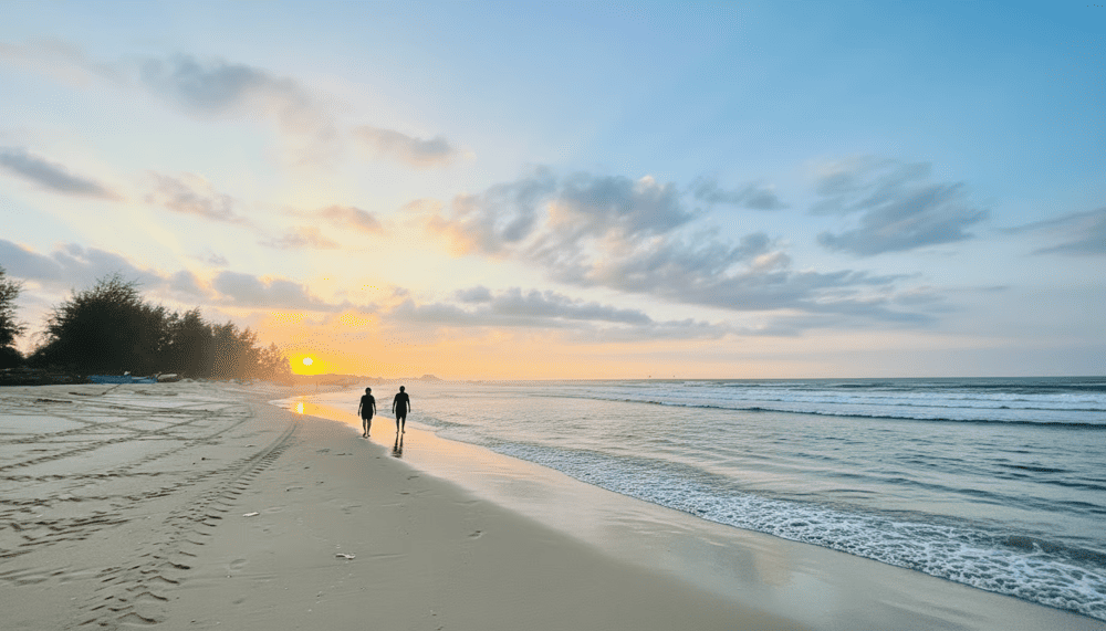 Bình minh trên biển Hồ Tràm